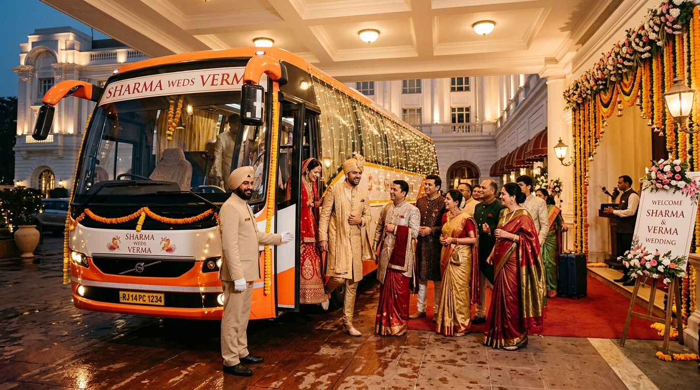 Ultimate Guide to Hiring a Volvo 9600 Luxury Bus for Destination Weddings in Delhi NCR